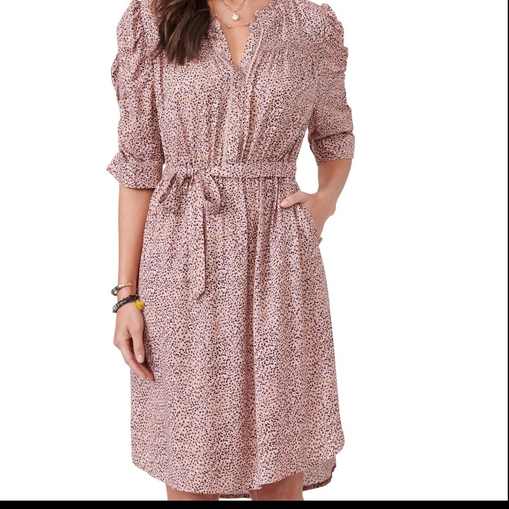 Democracy BUTTON DOWN PRINTED WOVEN DRESS